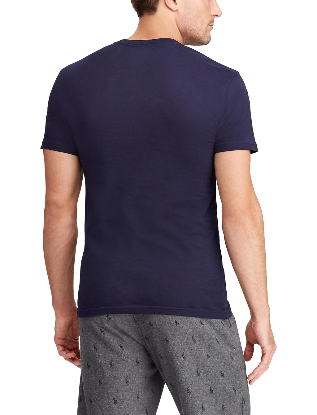 Polo Ralph Lauren Men's T-Shirt Pack, 3-Pack, Cotton Men's Clothing V-Neck Undershirt, Slim Fit Tees, Moisture-Wicking