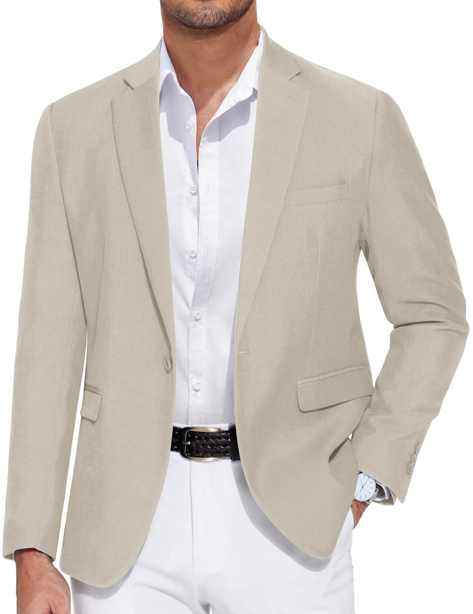 COOFANDY Men's Casual Blazer One Button Sport Coat Slim Fit Lightweight Suit Blazer Jacket