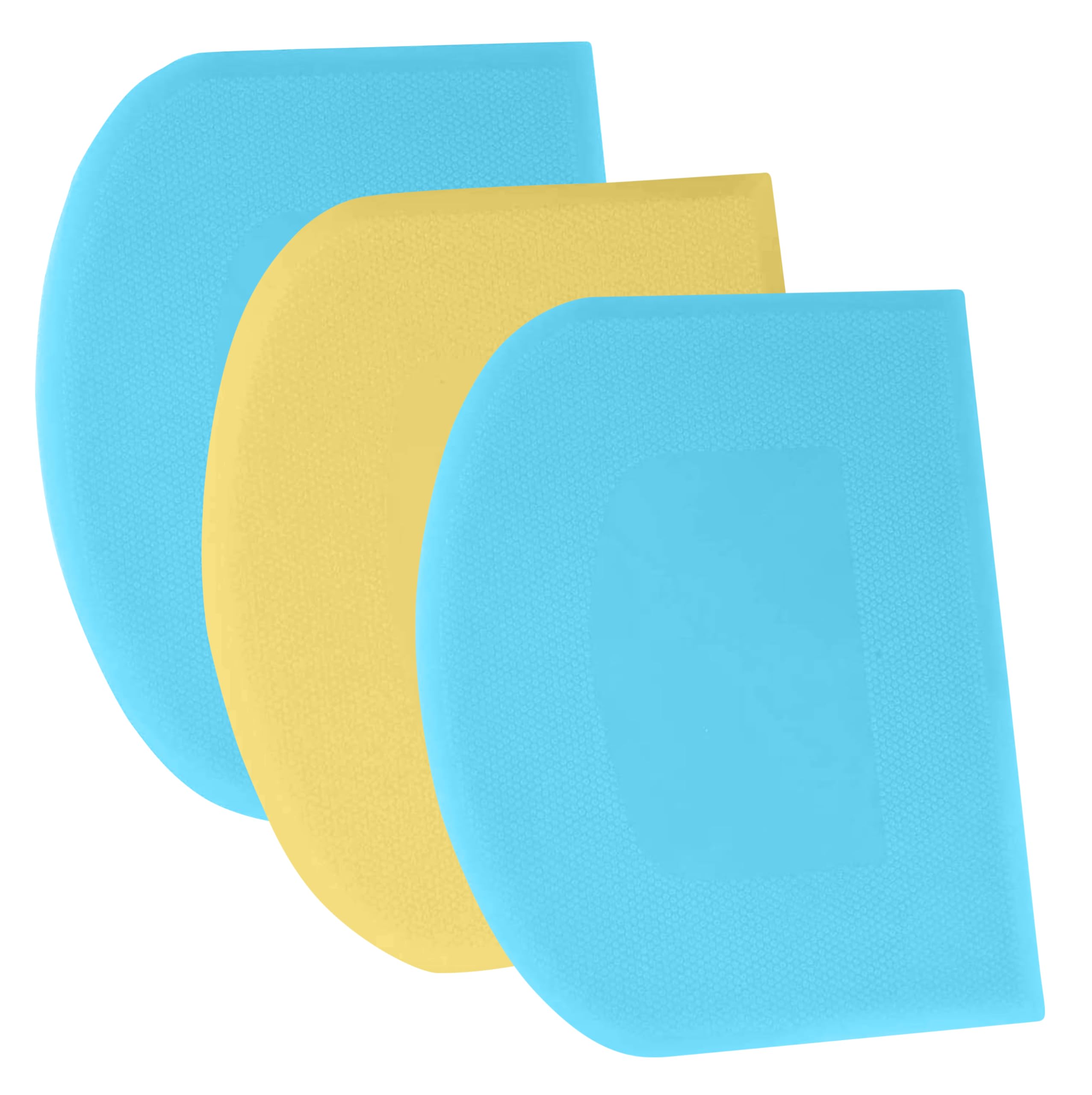 SURDOCA Dough Scraper Bench Scraper - 3P 4.7x3.7" Plastic Flexible Bowl Scraper, Sharp Edge & Angles Cake Scraper. Non-Slip Bakeware Decorating Tools Sculpting & Modeling Tools - Blue+White+Pink