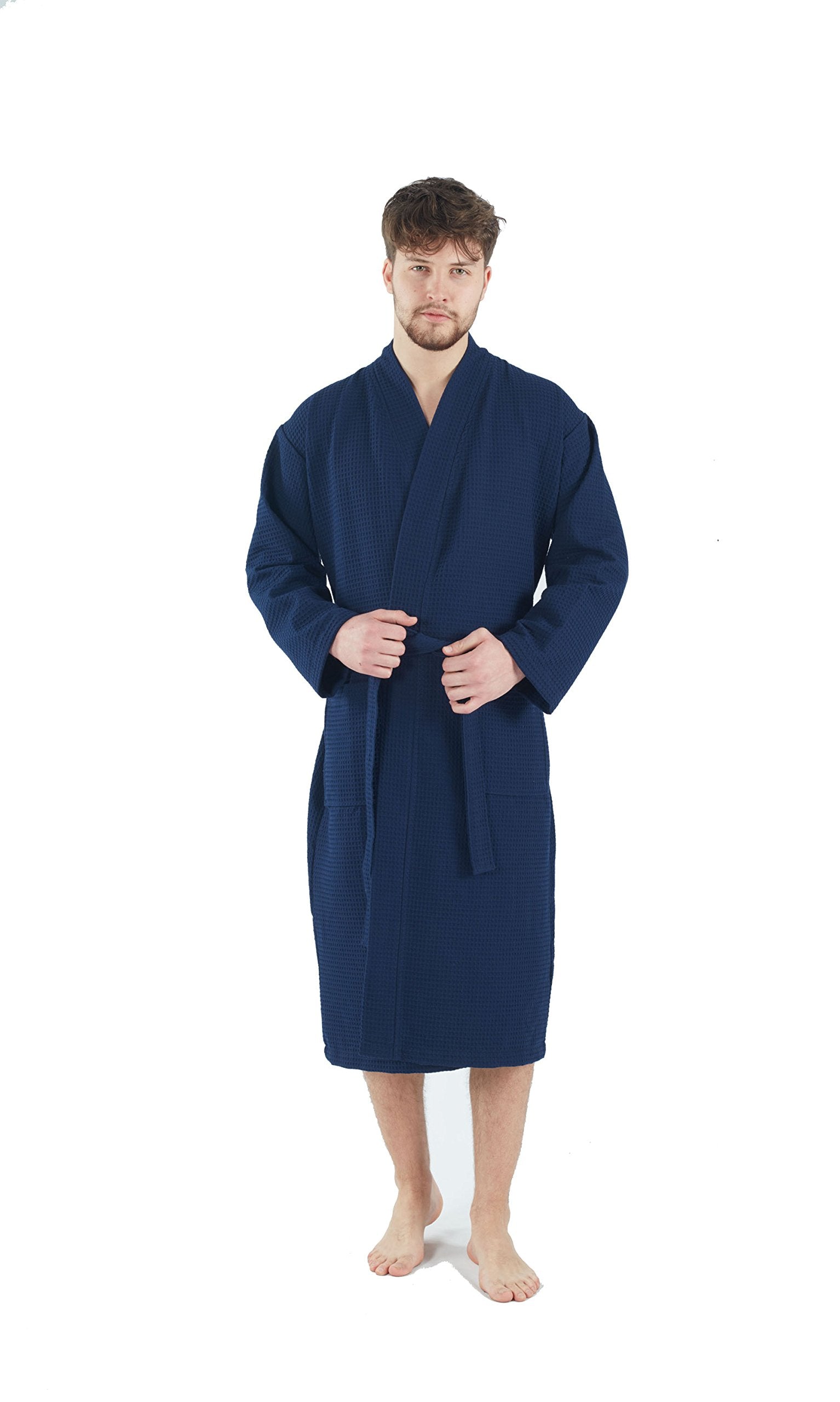 BAGNO MILANO Mens Robes, Waffle Robes For Men, Turkish Cotton Mens Bathrobes