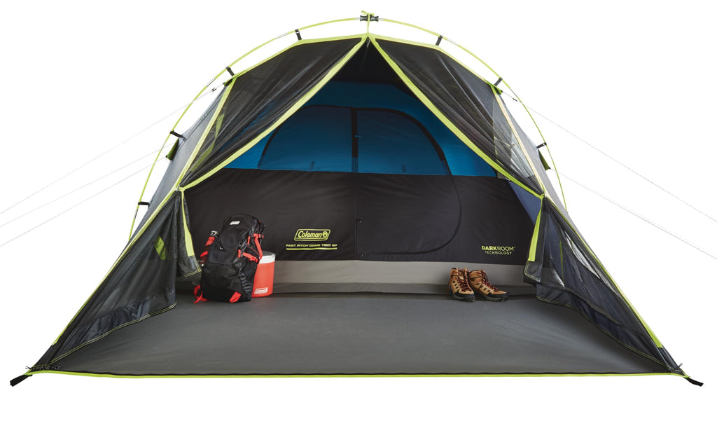 Coleman Carlsbad Dark Room Tent with Screened Porch, 4/6 Person Tent Blocks 90% of Sunlight to Keep Inside Cool, Weatherproof Shelter with Easy Setup