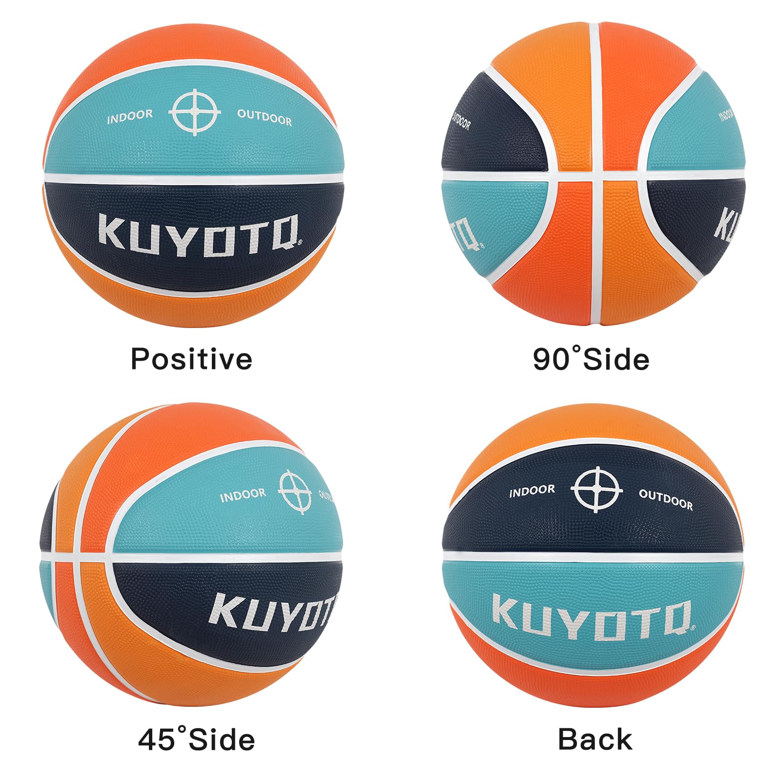 KUYOTQ Kids Youth Adult Size 3/4/5/6/7 (22/25.5/27.5/28.5/29.5") Basketball Premium Rubber or Faux Leather Basketball Indoor Outdoor Basketball for Boys Girls Womens Mens Basketball Gifts (Deflated)