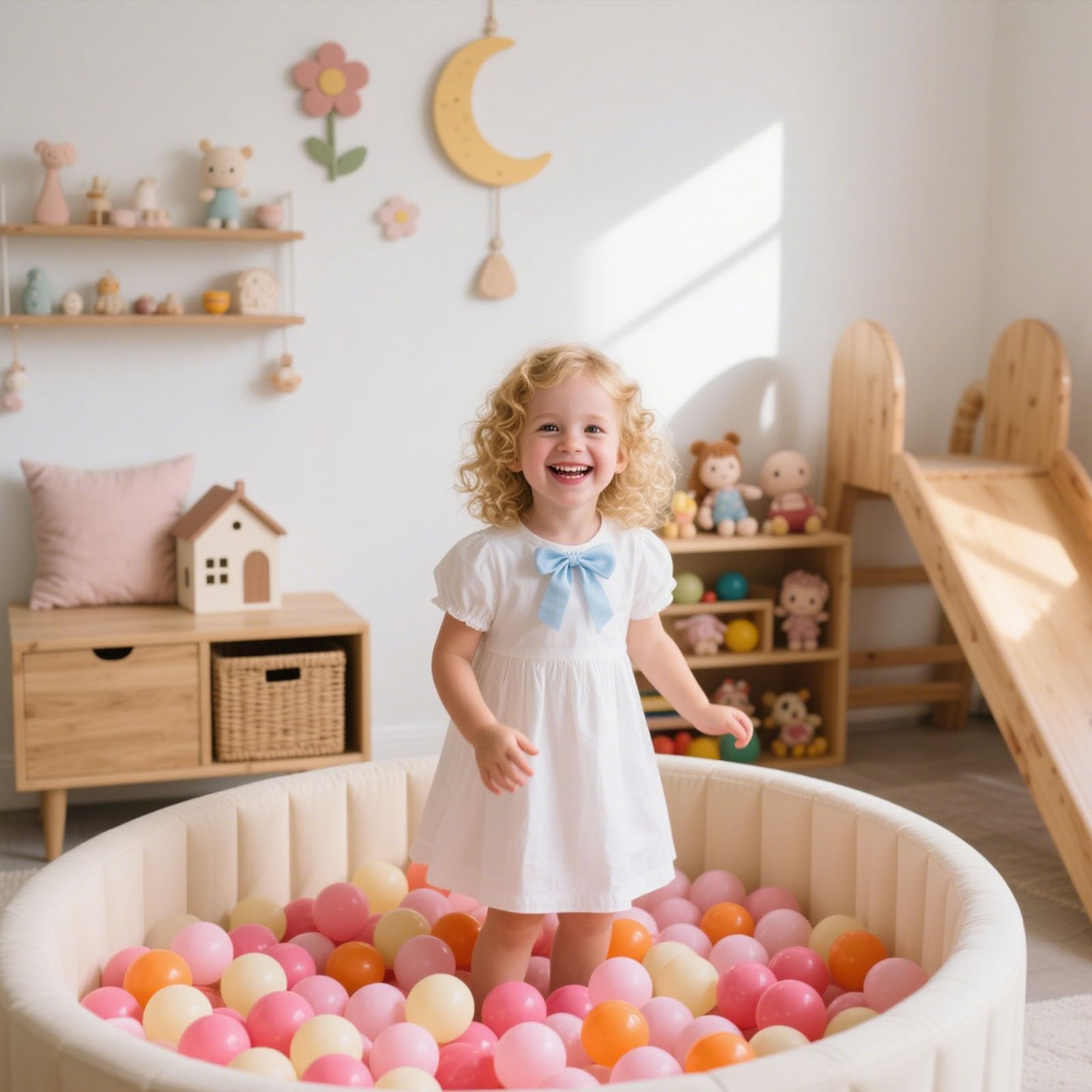 GOGOSO Ball Pit Balls for Toddler, Baby Plastic Playballs Kids Soft Pastel Pelotas Non-Toxic BPA-Free,Mix Color,100 Balls