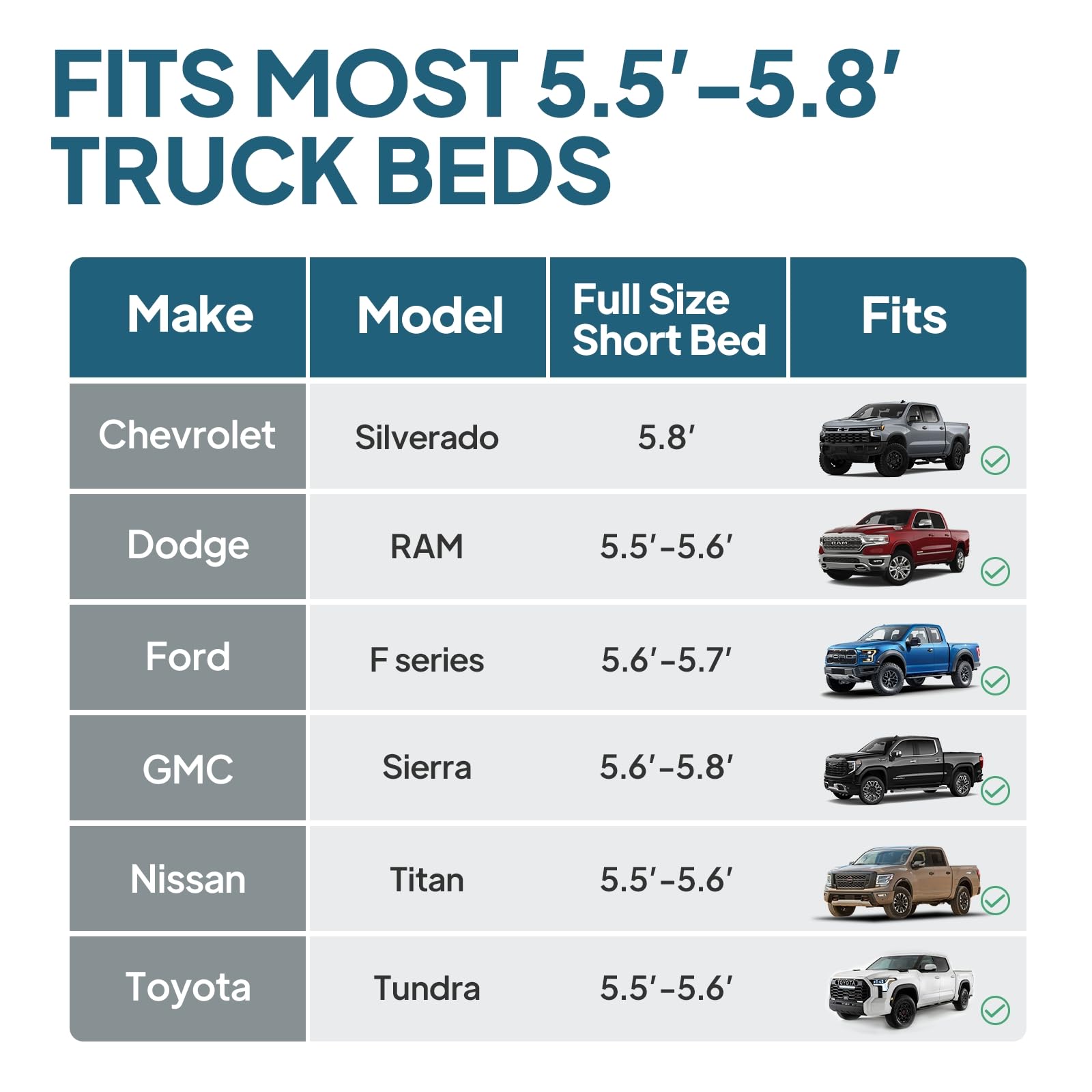 Lost Horizon Truck Bed Camping Air Mattress with Foam, Self Inflating Sleeping Pad for Tacoma 5FT with Pump Sack, 4.5" Thick