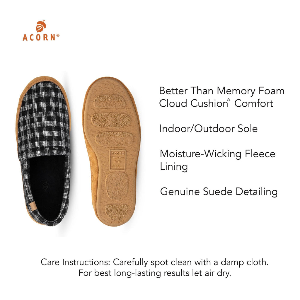 Acorn Men's Memory Foam Slippers