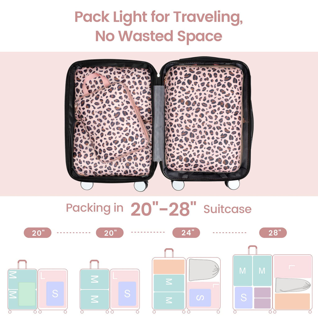 Cambond Compression Packing Cubes for Travel - Lightweight Expandable Travel Bags Luggage Organizers Travel Essentials Compression Cubes for Travel Space Saver for Carry on Suitcases Organizer