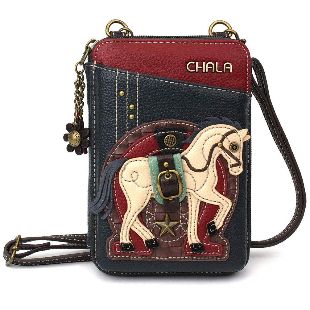 CHALA Wallet Crossbody Cell Phone Purse - Women Faux Leather Multicolor Handbag with Adjustable Strap