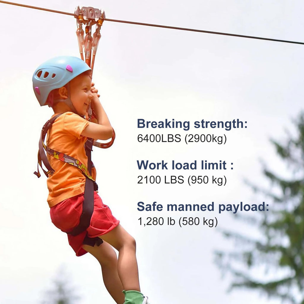 Thickened 3/16" 25ft Stainless Steel Cable with Wire Rope Clip, Thimble and Aluminum Crimping Loop Sleeve, 7X19 Strands Aircraft Cable, 3700lbs Breaking Strength for Deck Railing, String Lights