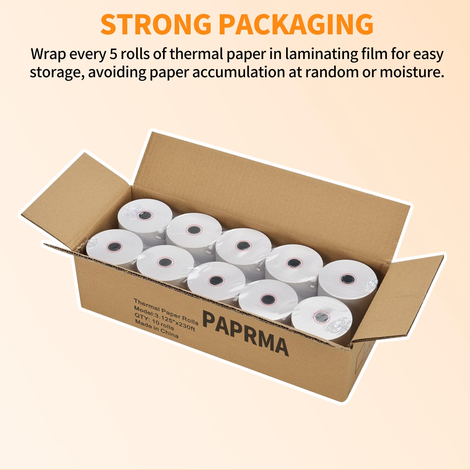 2 1/4'' x 50' Thermal Receipt Paper 50 Rolls, 2.25x50ft Receipt Roll Cash Register Paper - For Credit Card Machine POS Terminal Clover Mini Verifone