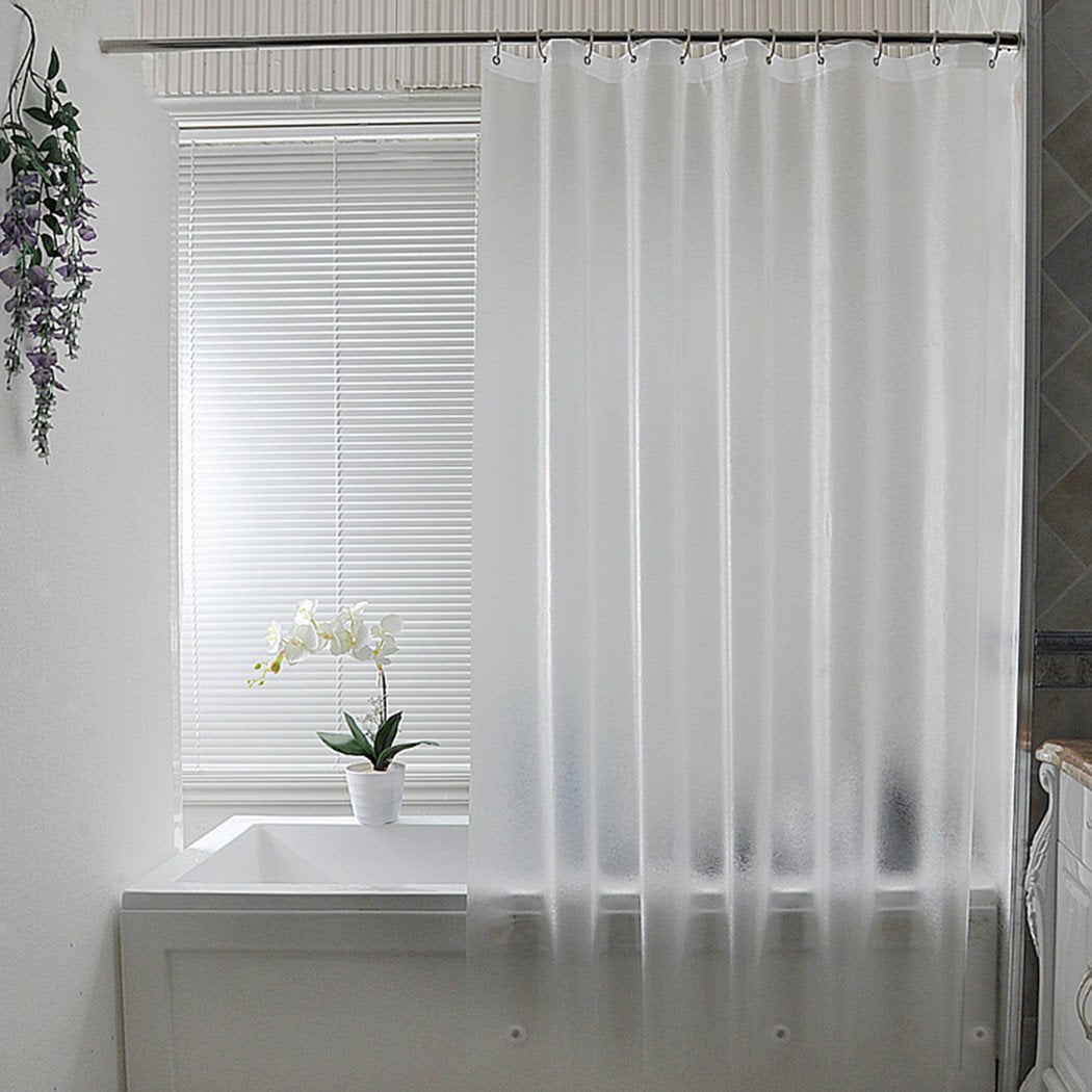 AooHome Eva Small 36x72 Inches Shower Liner, See Through Clear 8 Gauge Bathroom Curtain with Hooks, Bottom Magnets, Water Repellent, Heavy Duty, Rust Proof Grommets