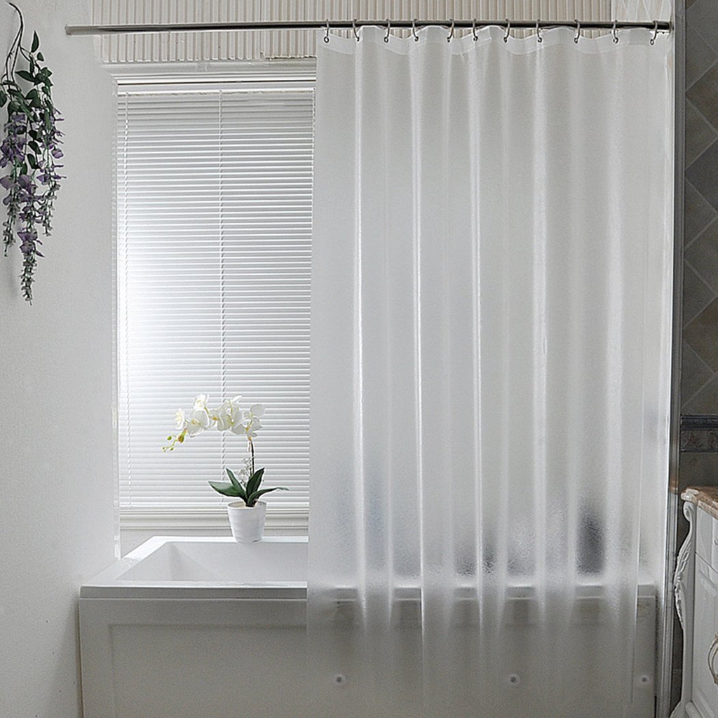 AooHome Eva Small 36x72 Inches Shower Liner, See Through Clear 8 Gauge Bathroom Curtain with Hooks, Bottom Magnets, Water Repellent, Heavy Duty, Rust Proof Grommets