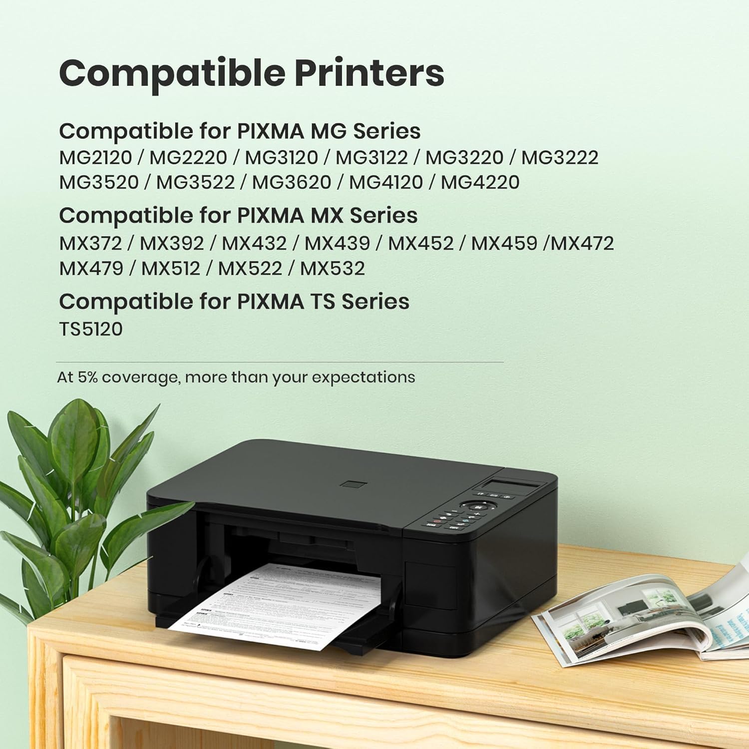PG-240 XL Black Ink Cartridge Replacement for Canon 240XL Black Ink Cartridge for Canon 240 XL PG-240XL Works with PIXMA MG3620 MG3600 TS5120 TS5100 MG3220 MG4220 MG3520 MG3120 MG2120 MX472, 2 Black
