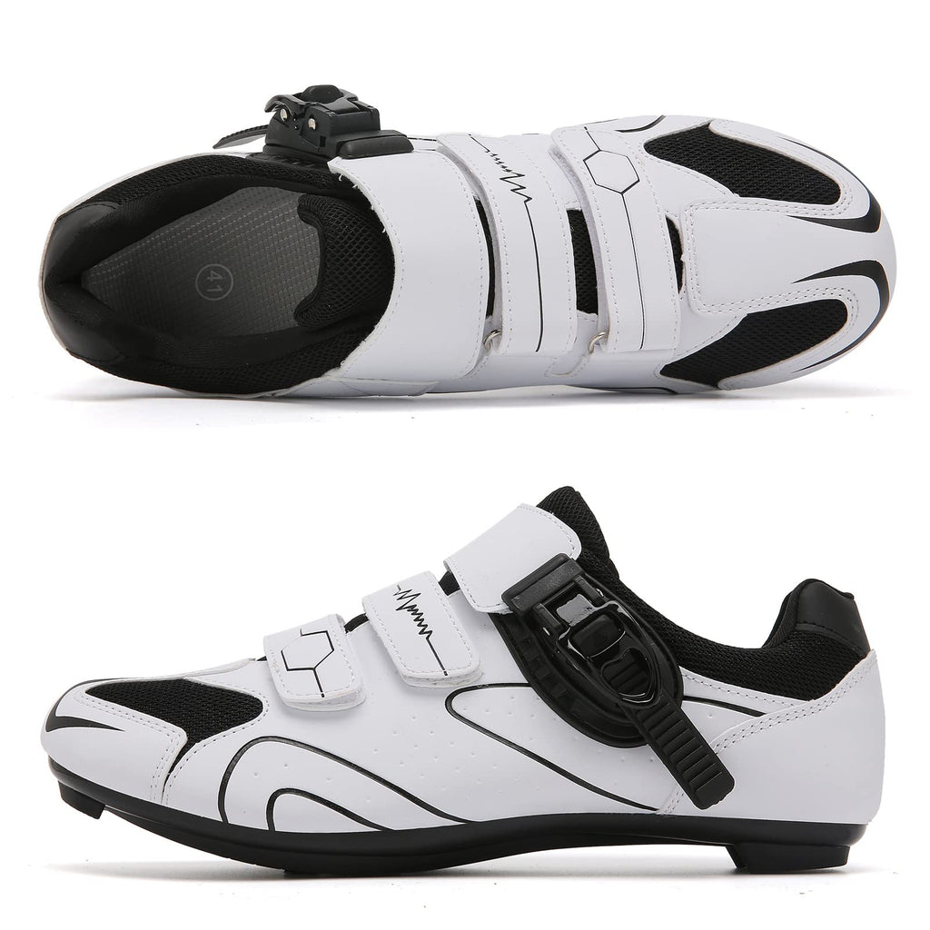 Mens Womens Cycling Shoes Compatible with Peloton Indoor Bicycle Pedals Clip in Road Bike Shoes Pre-Installed with Look Delta Cleats