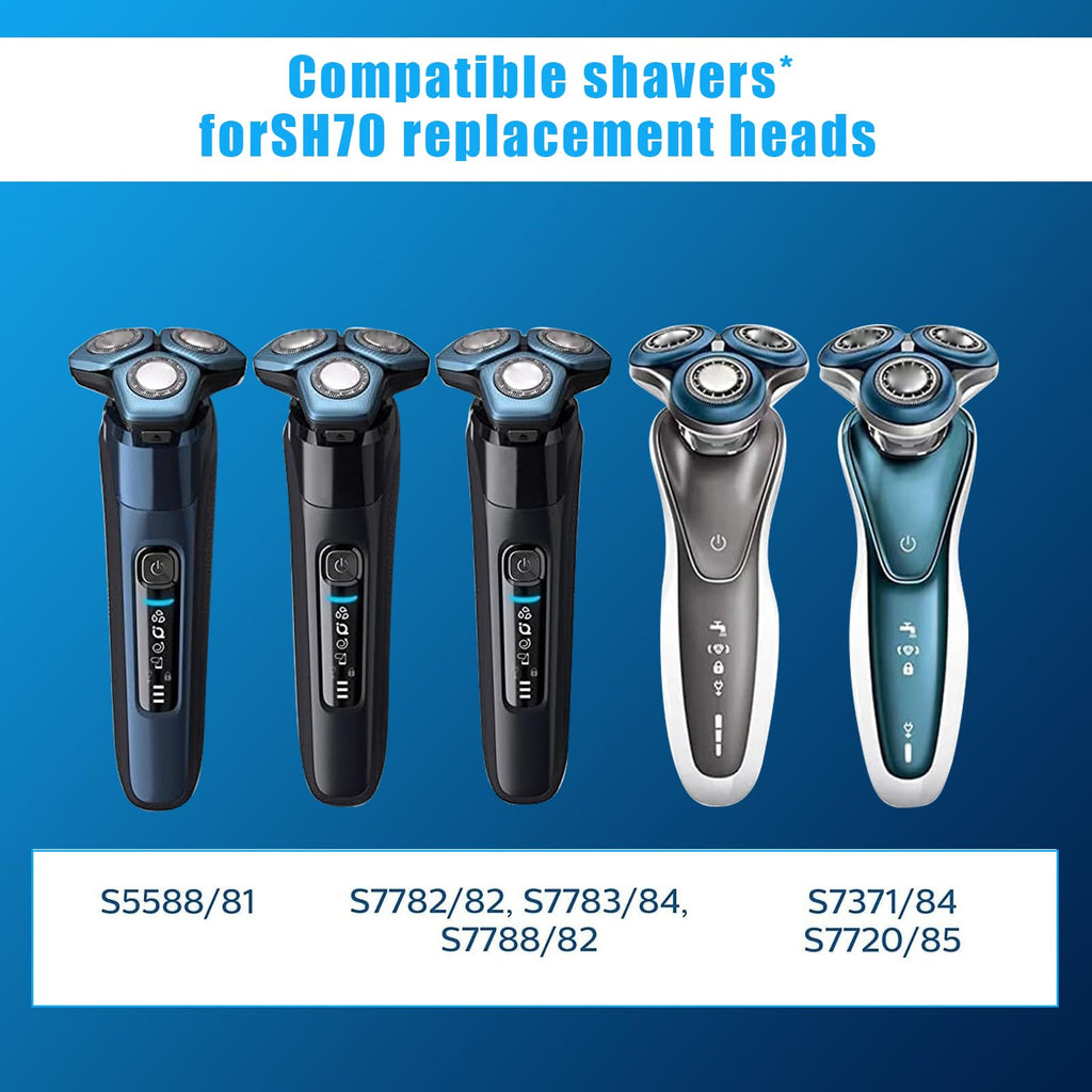 6 Pack SH30 Replacement Head Compatible with Philips Norelco Series 3000/2000/1000,New Upgraded SH30 Replacement Double Blades for norelco 1000 Replacement Heads