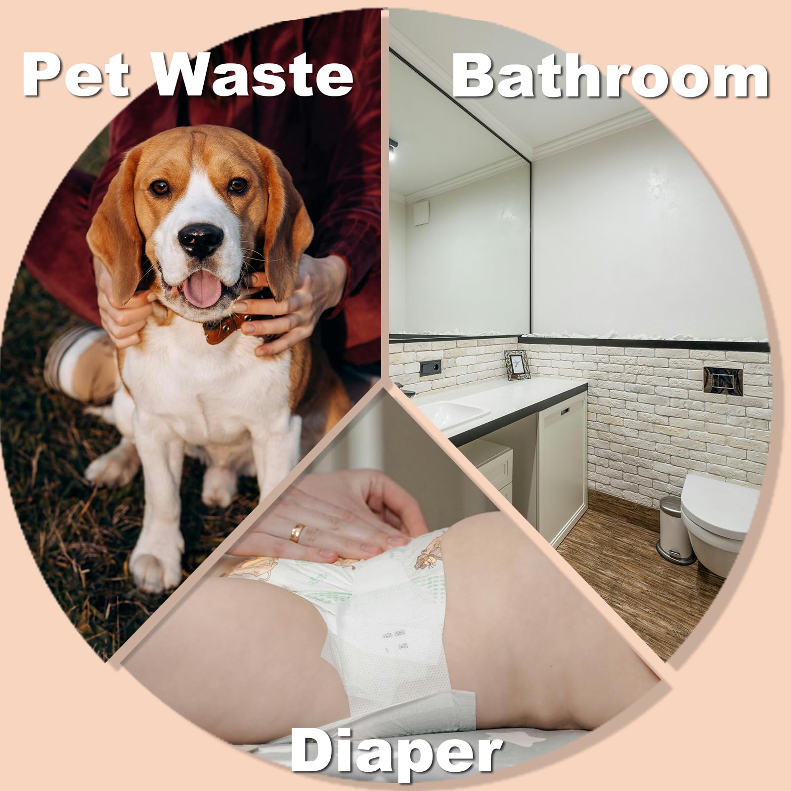 2.6 Gallon Small-Trash-Bags Plastic Drawstring Garbage-Bag - Mini Tiny White Unscented 80 Count For Bathroom Car Can Restroom Office Liners Waste Basket Strong Bulk Inwaysin