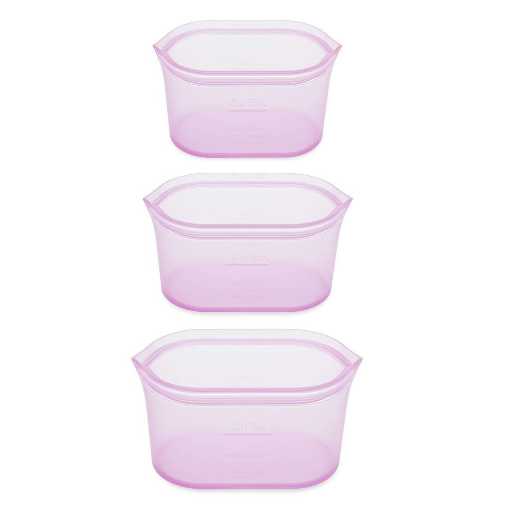Zip Top Reusable Food Storage Bags | Small Cup [Frost] | Silicone Meal Prep Container | Microwave, Dishwasher and Freezer Safe | Made in the USA