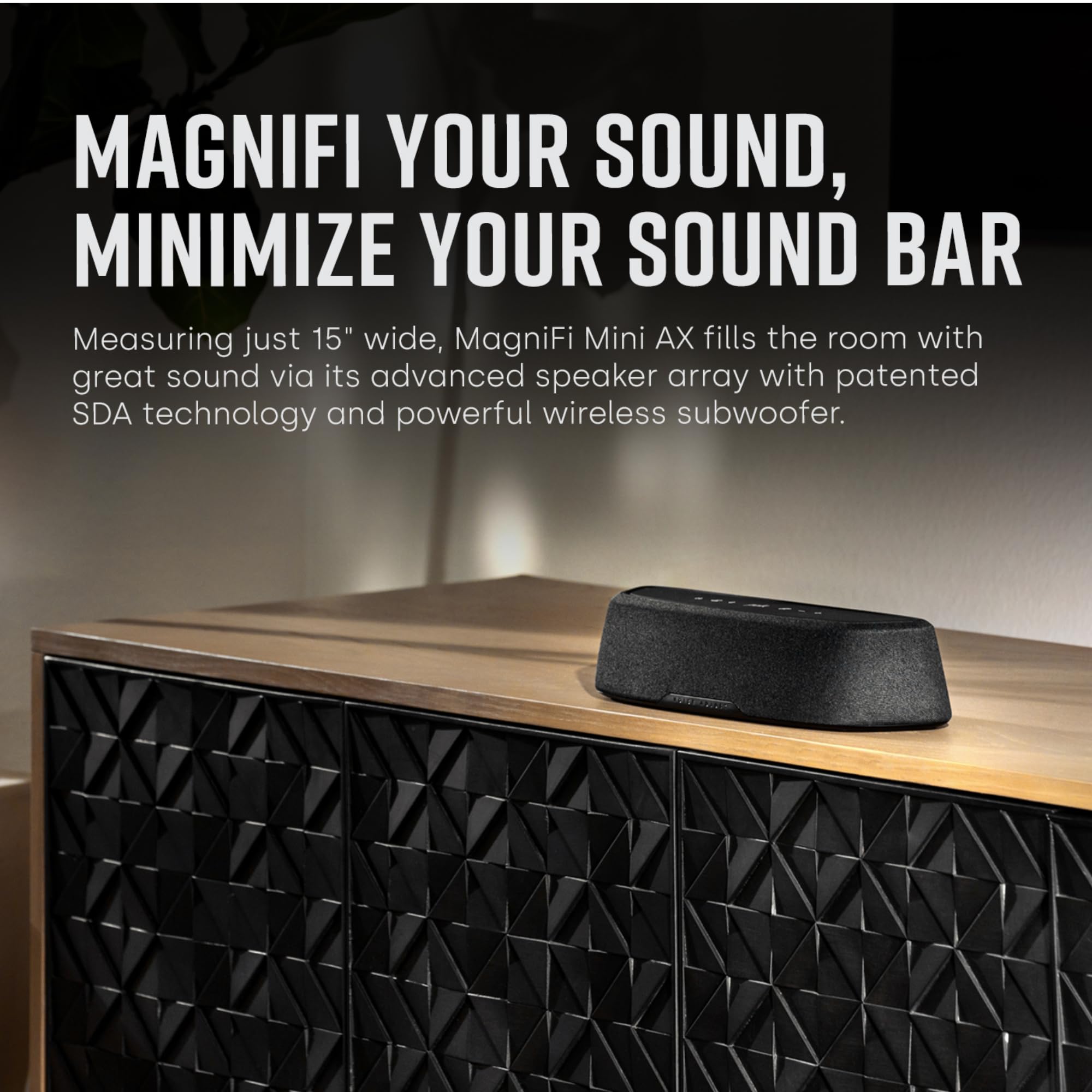 Polk Audio MagniFi Max AX 5.1.2 Channel Sound Bar with 10" Wireless Subwoofer, Dolby Atmos and DTS:X Certified, Polk's Patented VoiceAdjust & SDA Technologies, TV Speakers, Easy Setup, Black