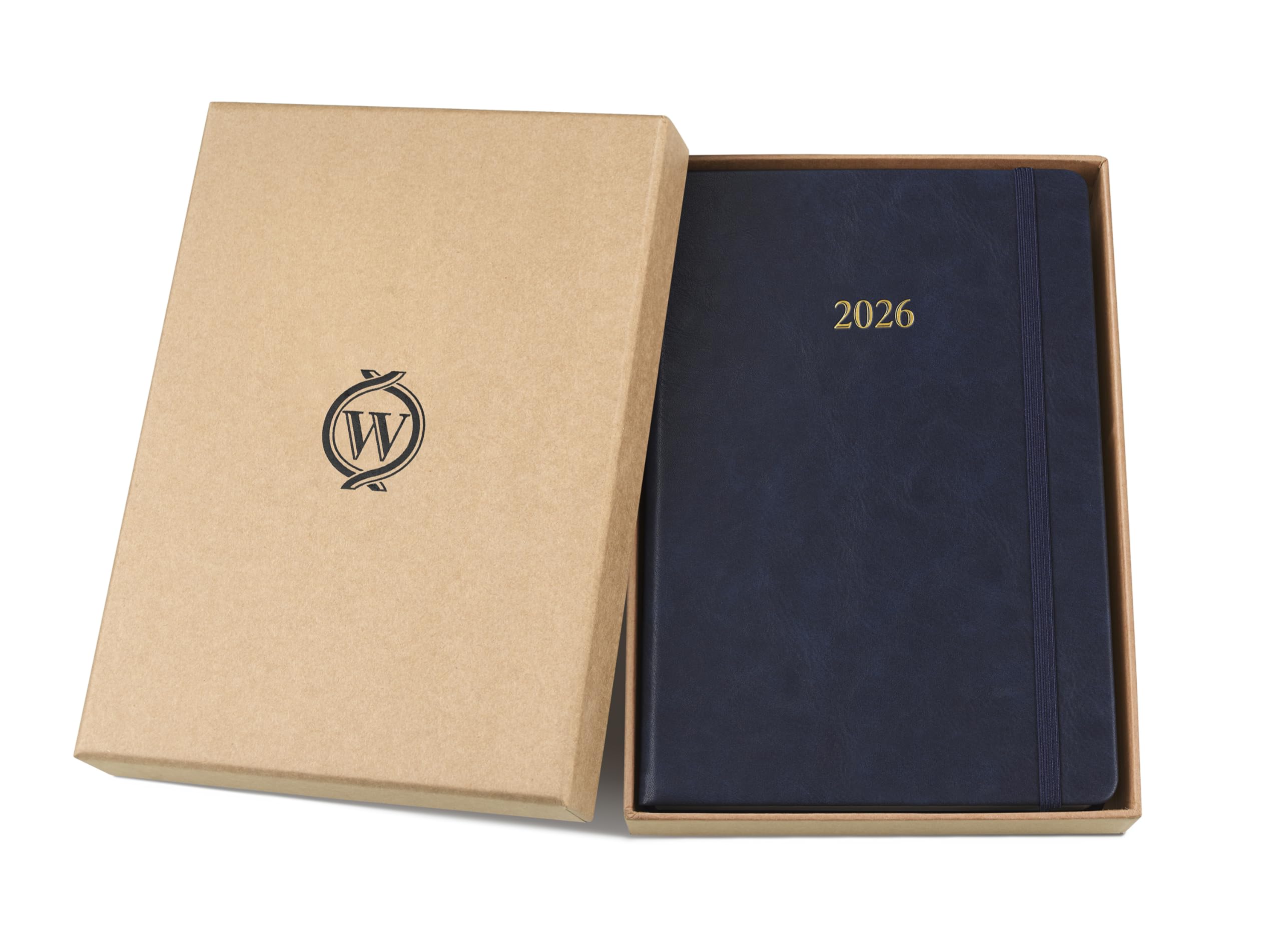 Wykeham's Executive 2026 Daily Journal Planner – US Public Holidays & Format – Customization Available (Brown, 6" x 4.5")