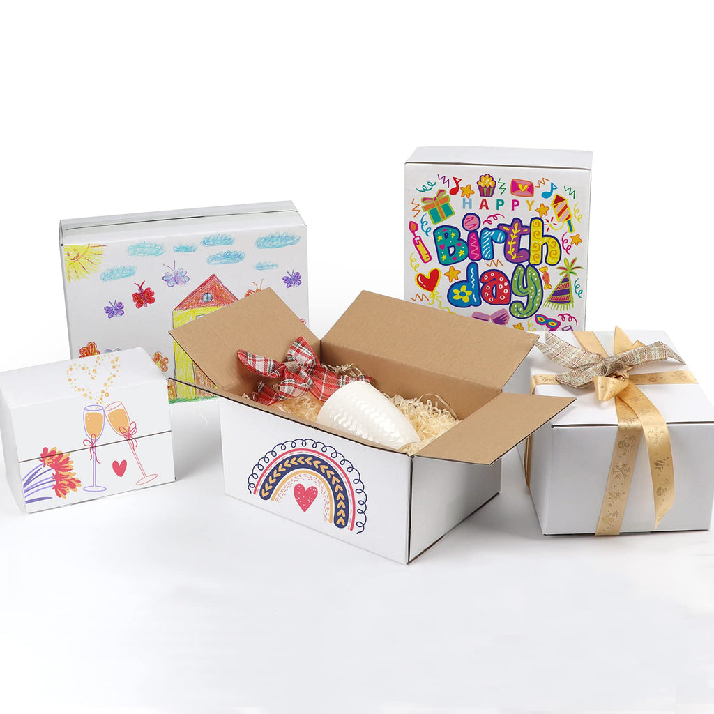 Hoikwo 40 Pack 4x4x2 Shipping Boxes for Small Business, Black Packaging Cardboard Boxes, Moving Mailing Packing Box
