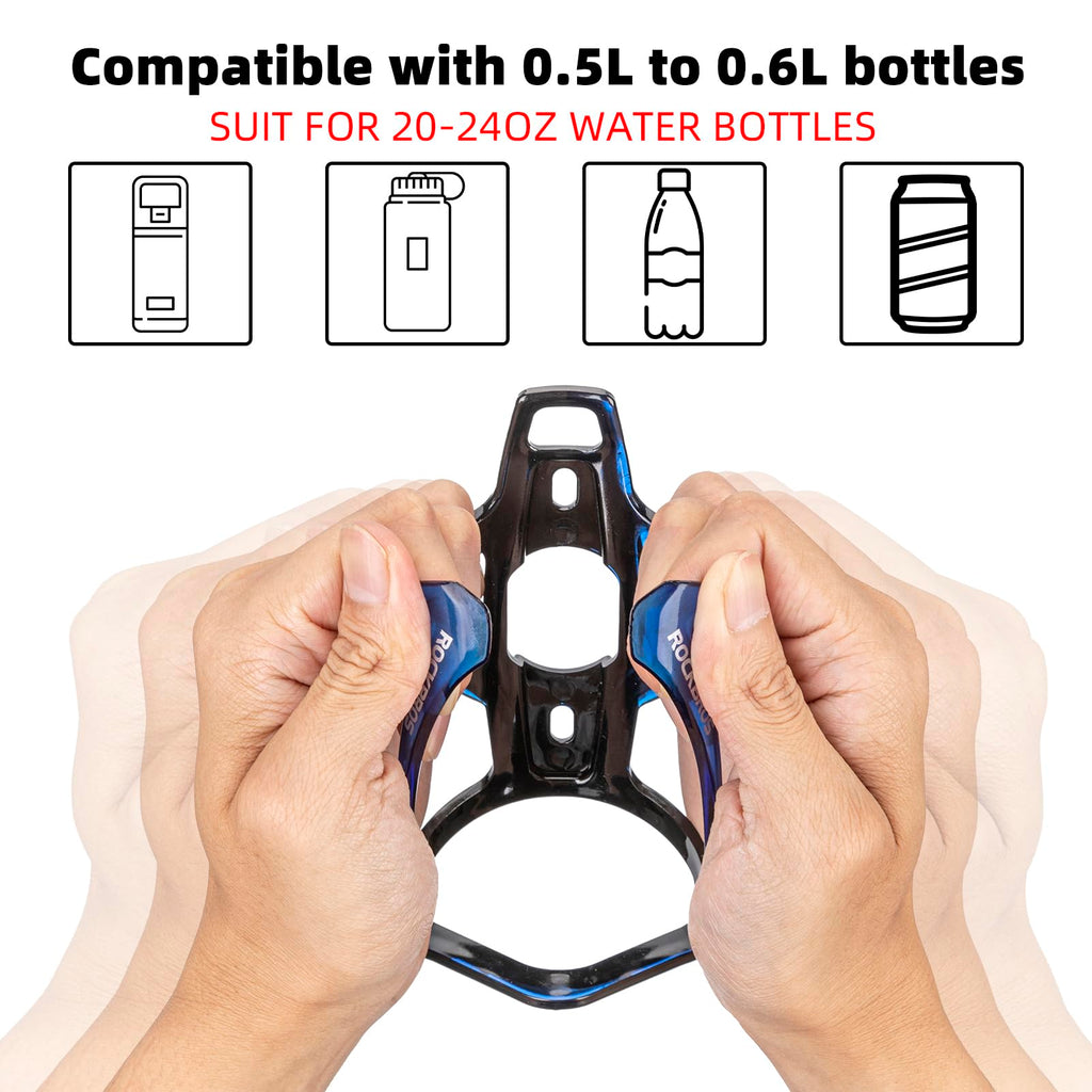 ROCKBROS Bike Water Bottle Holder Ultra-Light Bicycle Bottle Cages with Screws Tool, Universal Bike Cup Holder Rack for Road MTB Bikes…