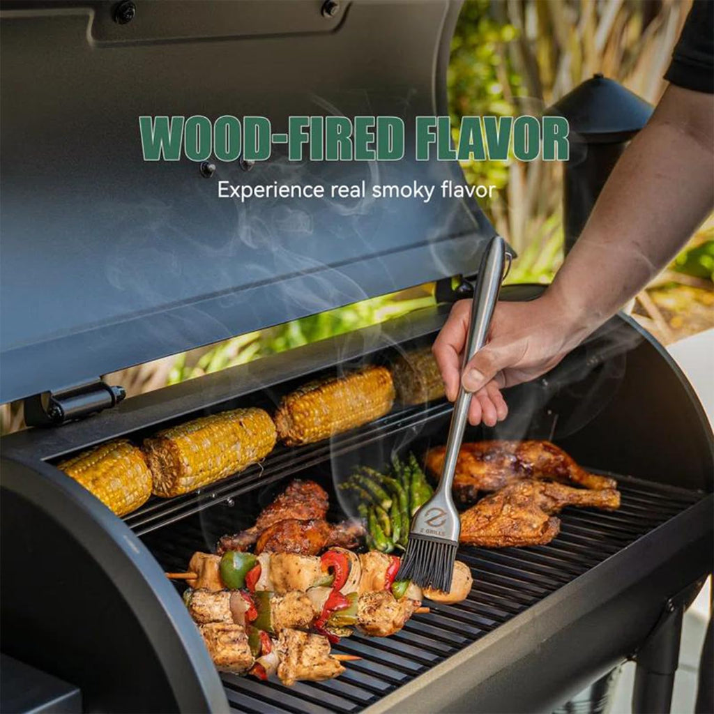 Z GRILLS ZPG-200APro Portable Tabletop Wood Pellet Grill and Smoker, Digital Control, 8 in 1 BBQ Grill for Outdoor Kitchen, Backyard, 202 Sq Inches of Cooking (Black)
