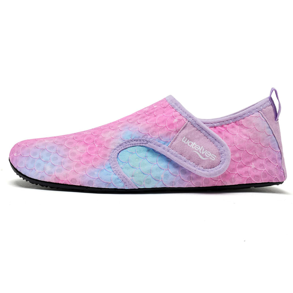 WateLves Water Shoes for Women Men Swim Beach Aqua Socks Quick Dry Barefoot House Slippers Travel Shoes with Adjustable Magic Tape for Pool Diving Boating Yoga Surf