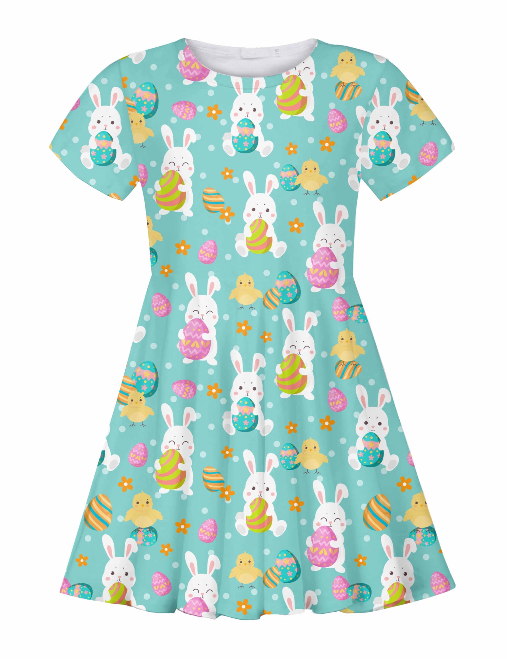 ALISISTER Little Girls Dress Short Sleeve Toddler Summer Sundress 2-9T
