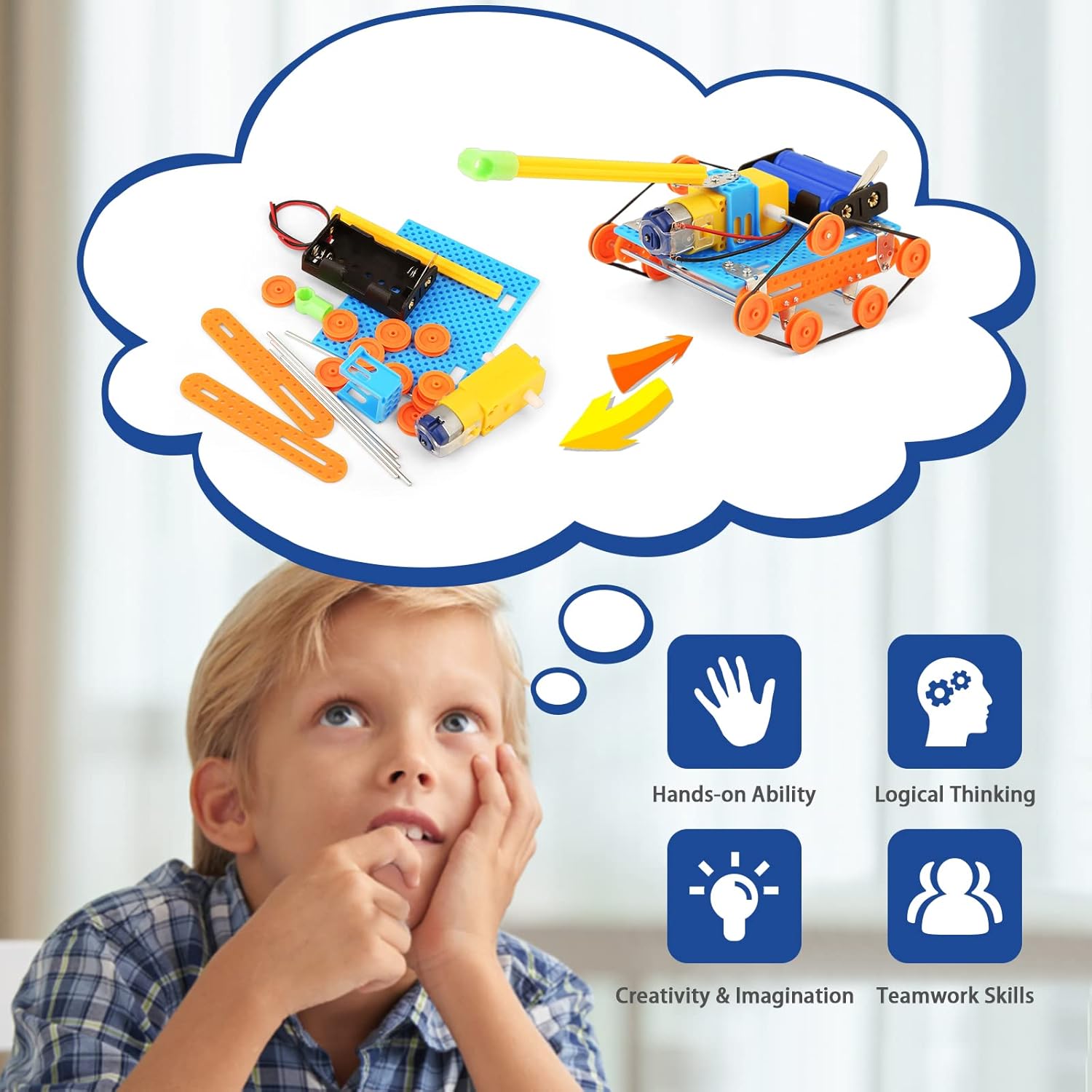 STEM Kits for Kids Craft 8-12, STEM Toy 6 7 8 9 Year Old Boy Birthday Gift | Science Kits for Kids 8-12 6-8 8-10, Boys Gifts Toys Crafts 6+ 7+ yr, Robotics Activities Robot Building Age 10 11 12 13 14
