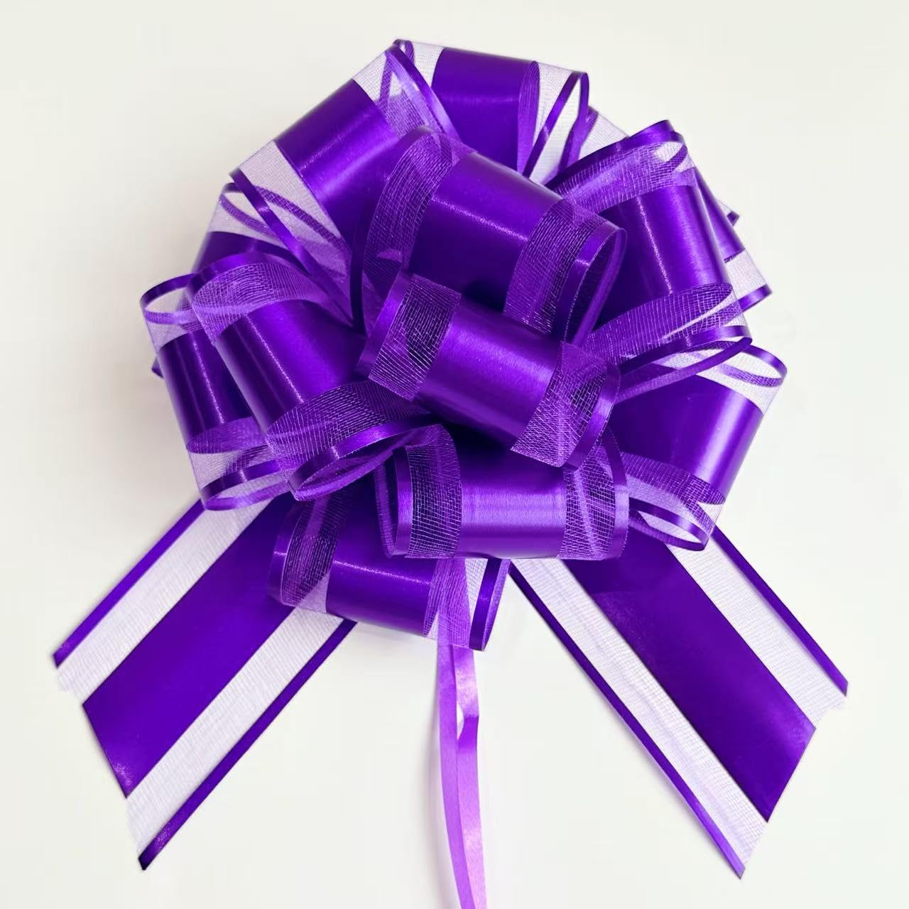 6 PCS Large Pull Bows,Bow for Gift Wrapping,6 inches,Christmas Party Birthday Gift Wedding Ribbon Bows for Wrapping Boxes or Flower Decorations, Valentine's Day Gift Decorations
