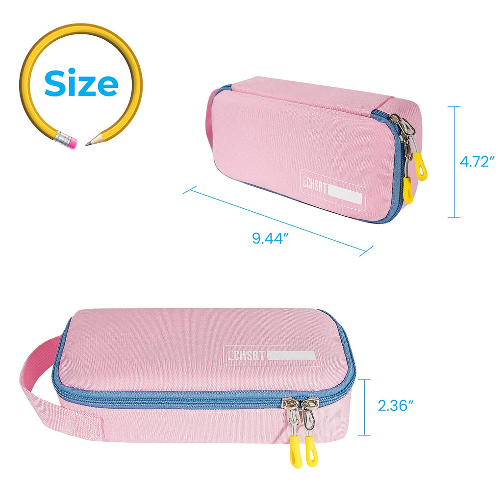 ECHSRT Large Pencil Case, Aesthetic Pen Pouch with Big Capacity, Minimalist Portable Stationery Bag with Handle for Office Organizer Aesthetic Pencil Cases