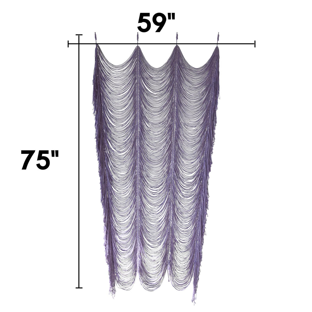 Flber Macrame Curtain Window Macrame Room Divider Doorway Curtain Boho Macrame Wall Hanging Living Room Bedroom Decor 42" W x 75" H