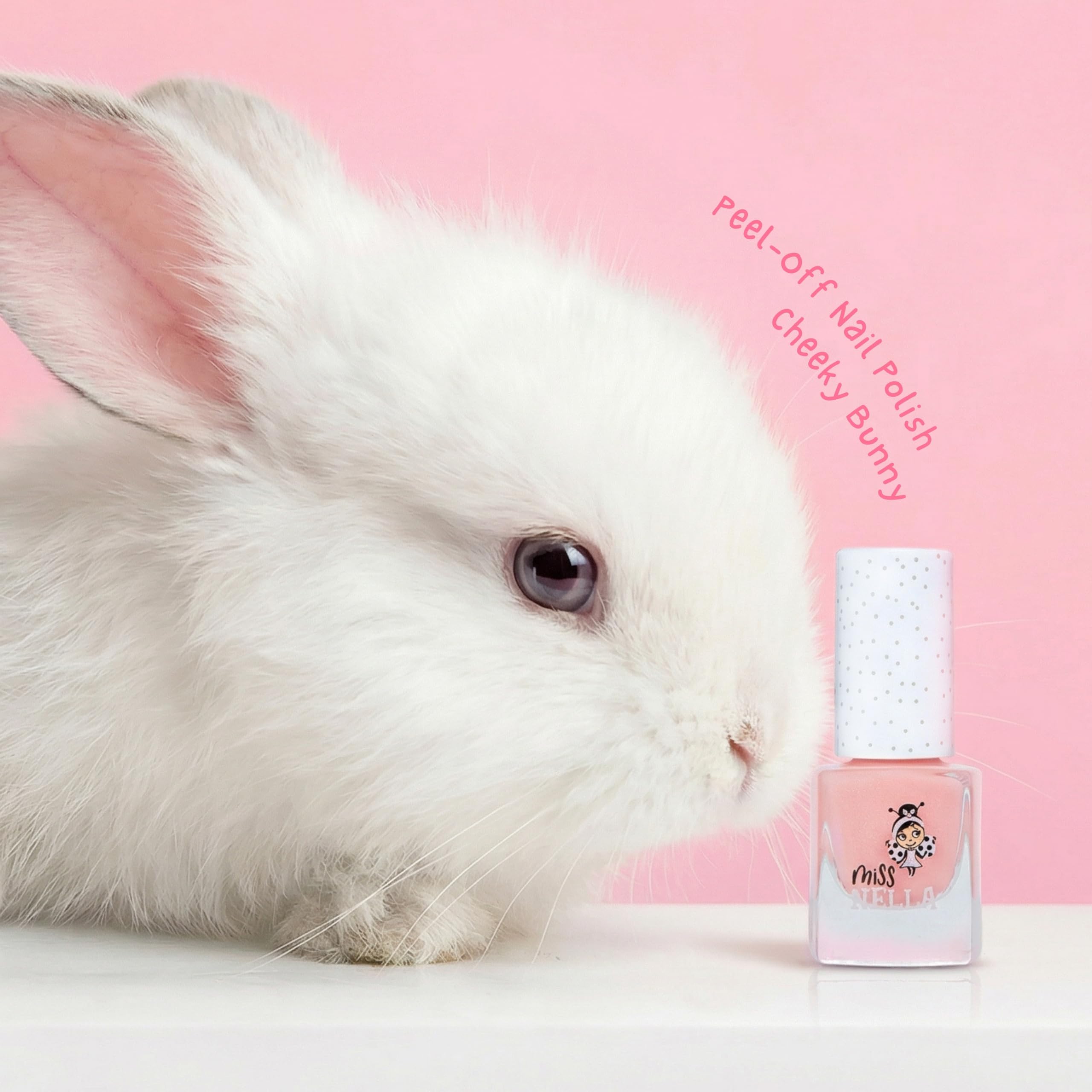 MISS NELLA ABRACADABRA – Safe Special sparkly pink Nail Polish for Kids, Non-Toxic & Odor Free Formula for Children and Toddlers, Natural Water Based for Easy Peel Off (Abracadabra)