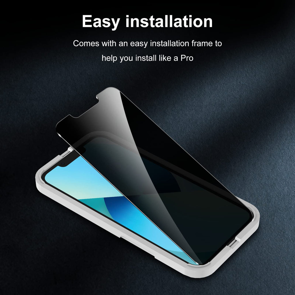 WHPXJY Privacy Screen Protector for iPhone 11 Pro Max & iPhone Xs Max (2 Pack), Tempered Glass Film with 28° Privacy Protection, Anti-Scratch, Easy Installation, Bubble-Free (Not for iPhone 11)