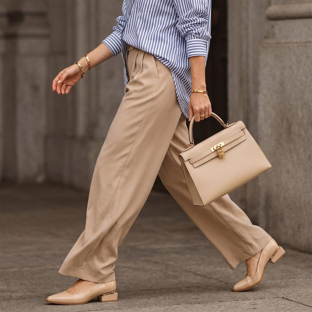 LingxiaUne Dress Shoes for Women, Comfortable Dressy Flats, Womens Chunky Heel Pumps with Arch Support and Pointed Toe
