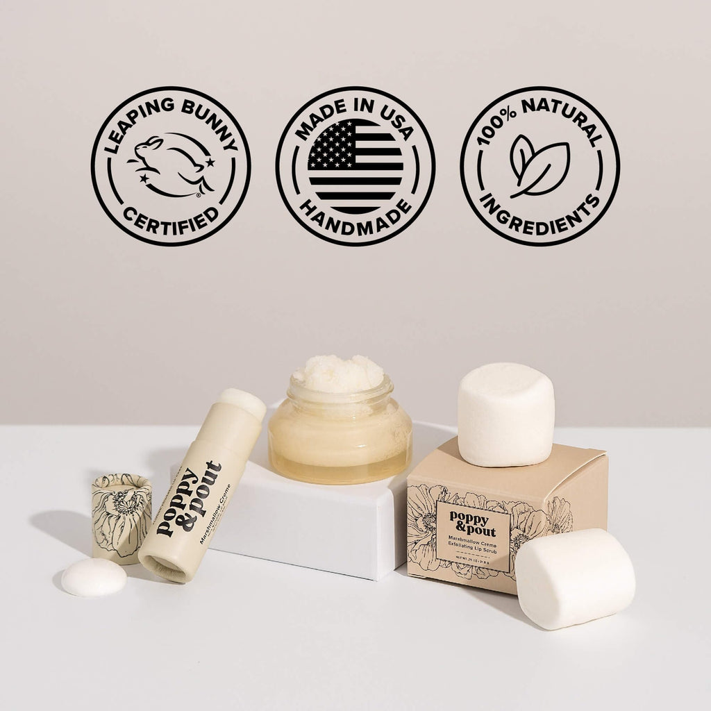 Poppy & Pout Blood Orange Mint Jumbo Lip Balm | All Natural Lip Balms & Moisturizers | Hydrates with Beeswax, Vitamin E, Organic Coconut Oil | Cruelty-Free | Lip Balm in Recyclable Cardboard Tube