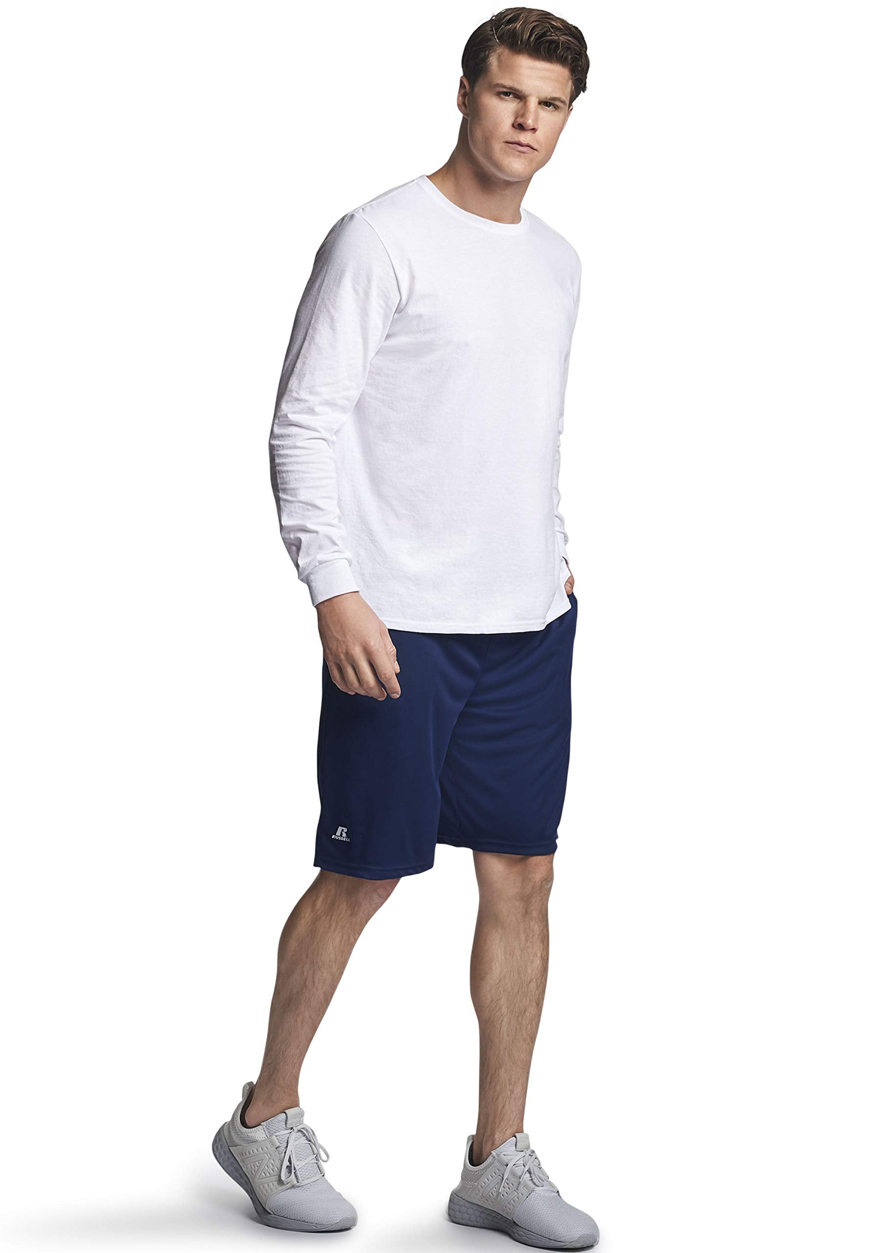 Russell Athletic Men's Dri-Power Long Sleeve Tees, Moisture Wicking, Odor Protection, UPF 30+