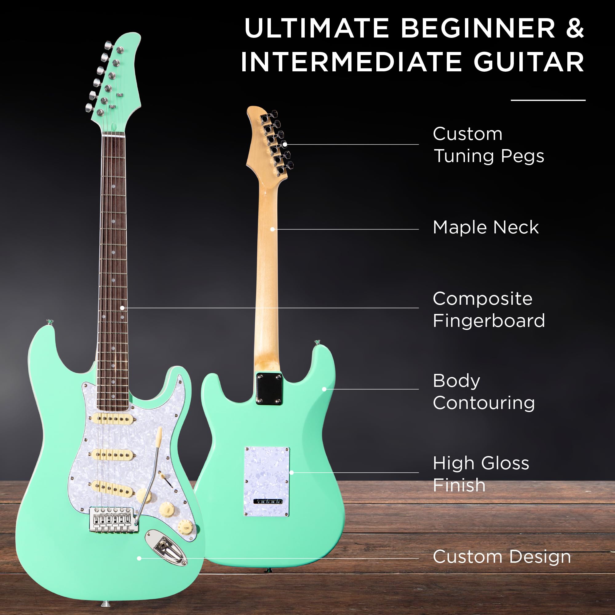 Best Choice Products 39in Full Size Beginner Electric Guitar Starter Kit w/Case, Strap, 10W Amp, Strings, Pick, Tremolo Bar - 3 Color Sunburst