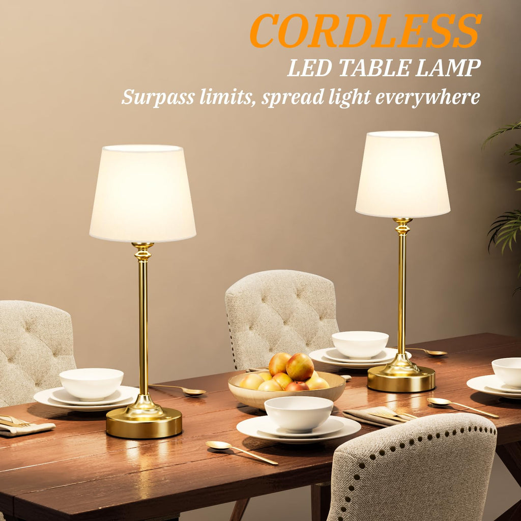 Touch Control Cordlss Table Lamp, USB-C Rechargeable Lamp with Stepless Dimming, 4000mAh Battery Operated Bedside Lamp for Bedroom, Living Room, Night Light & Emergency Lighting, Black, 1 Pack