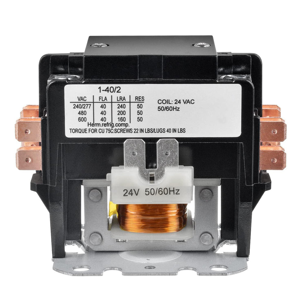 BOJACK 2 Poles FLA 30 Amp Coil 24 VAC Air Conditioner Condenser Compressor Contactor Motor Definite Purpose AC Contactor