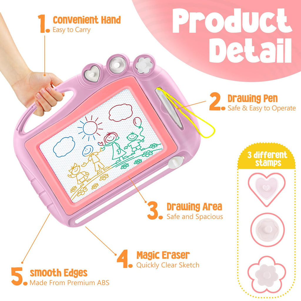 Magnetic Drawing Board, Toddler Toys for Age 1 2 3 Boys Girls, Toddler Drawing Board, Birthday Easter Christmas Halloween Kids Toy Gifts for Boys and Girls