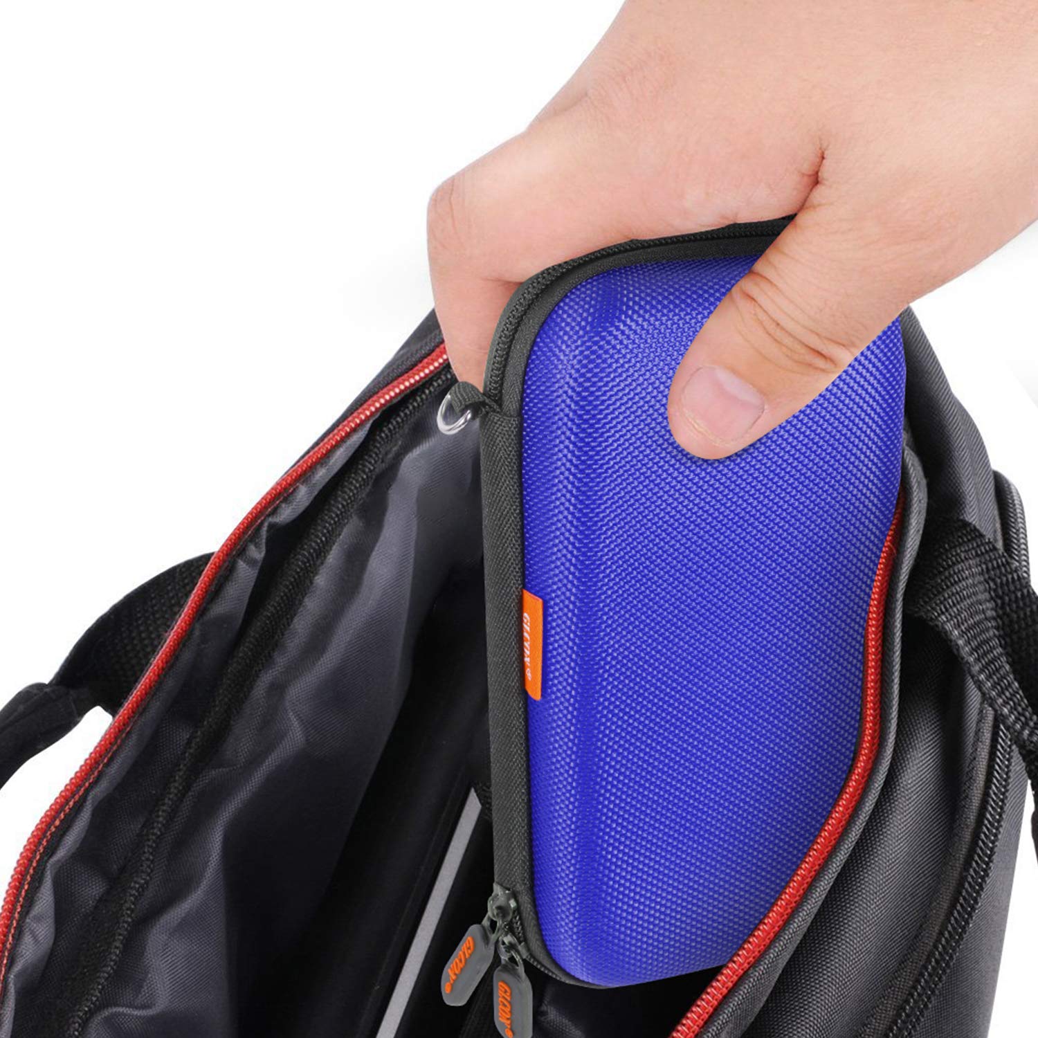 External Hard Drive Case - GLCON Shockproof EVA Carrying Case for WD My Passport Element Seagate Expansion Backup Toshiba 1TB 2TB 4TB - High Protection Portable Travel Electronic Power Bank Bag
