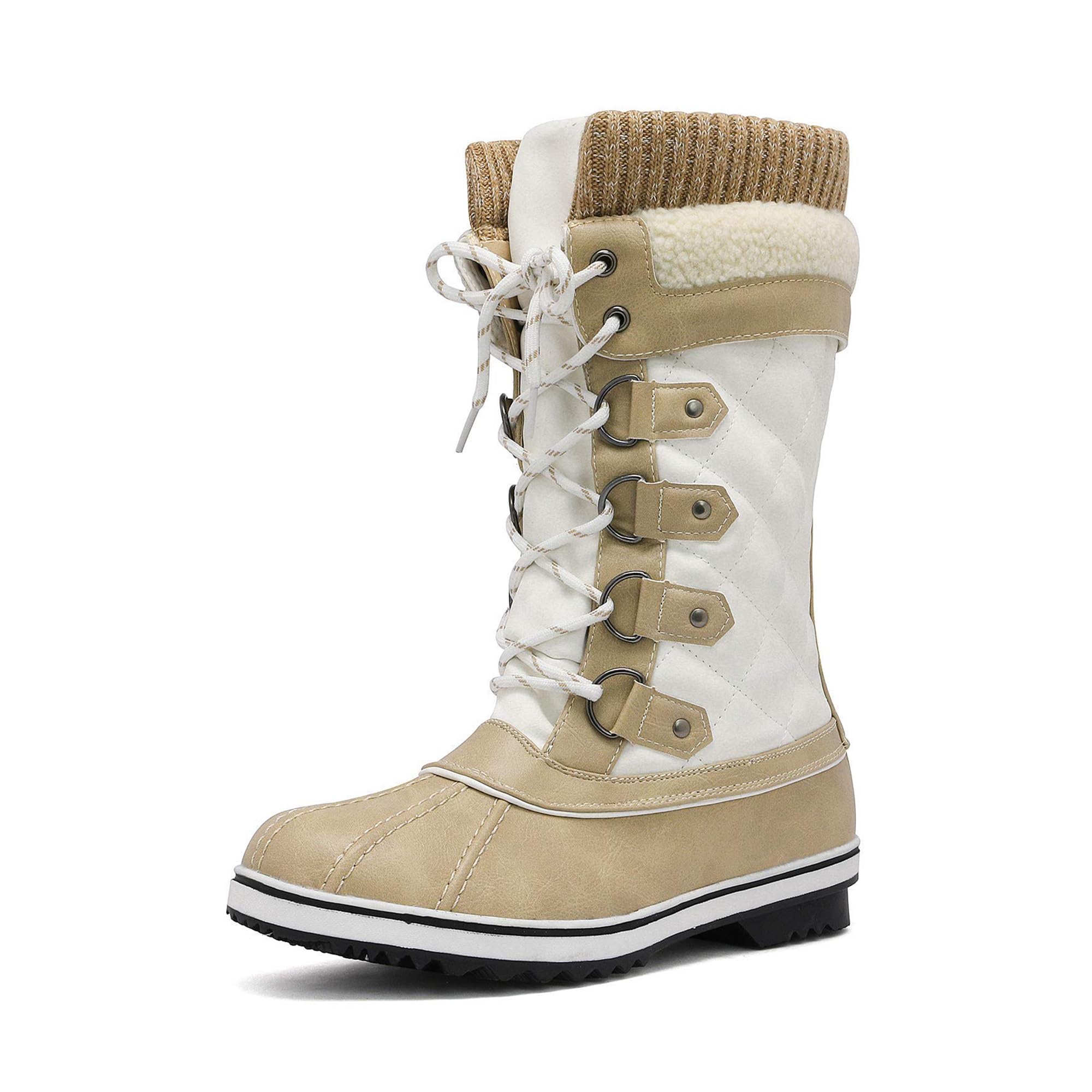 DREAM PAIRS Women's Mid-Calf Waterproof Winter Snow Boots