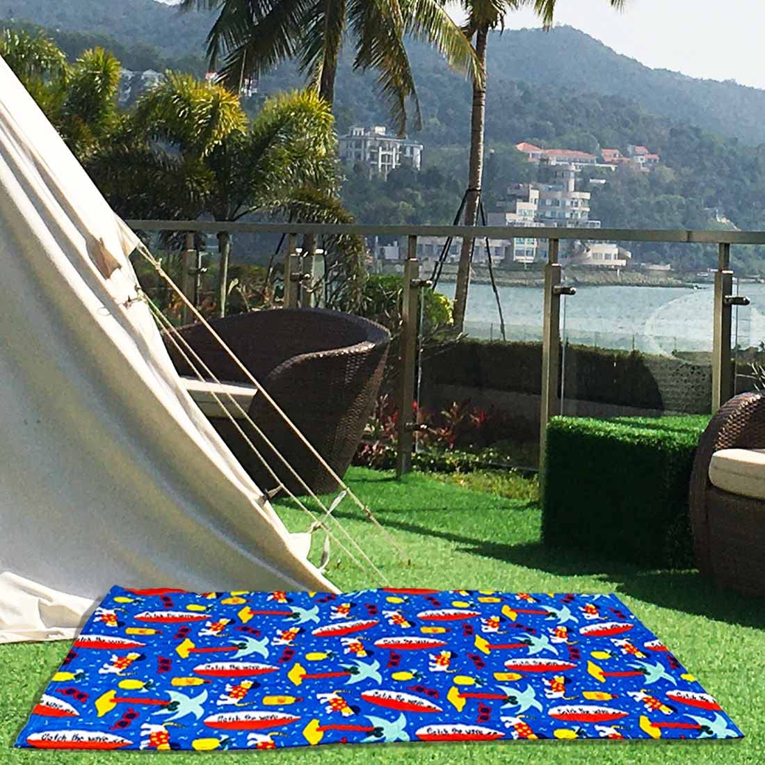 Kids Beach Towel Velour Terry Blanket Throw 100% Cotton Super Soft Absorbent 25.5X51 inches for Bath Swimming Sports Camping Holiday Picnic, Bus Coconut Parasol Lounge Audio Player.