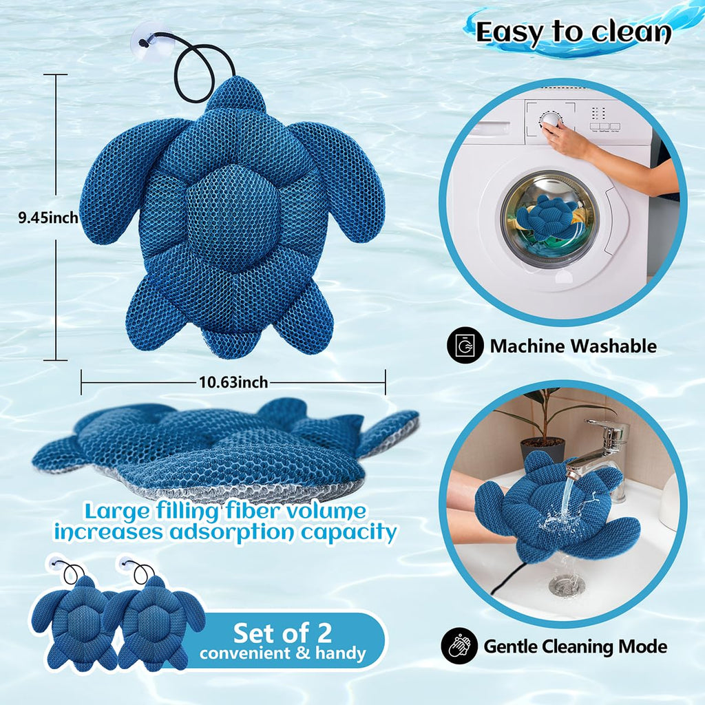 Quttisay Hot Tub Scum Absorber for Spa Hot Tub,Hot Tub Accessories for Adults,Hot Tub Sponge.Hot Tub Oil Absorbing Sponge for Spa & Pool Cleaner,Hot Tub Turtle Scum Absorber Keeps Water Clean,1 Pack