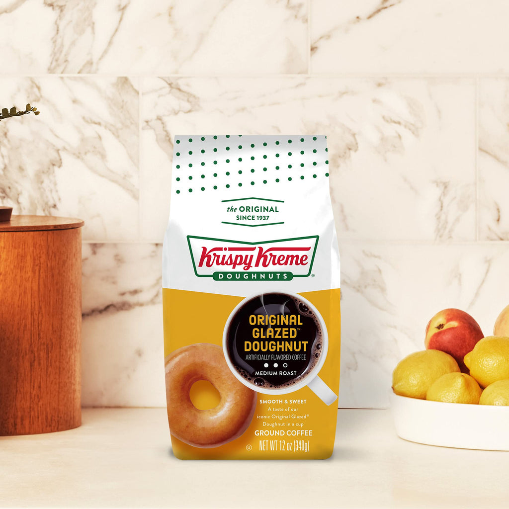 Krispy Kreme Doughnuts, Classic, Ground Coffee, Medium Roast, Bagged 12oz