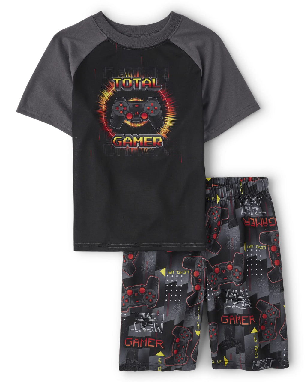 The Children's Place boys Short Sleeve Top and Shorts,2 Piece Pajama Set