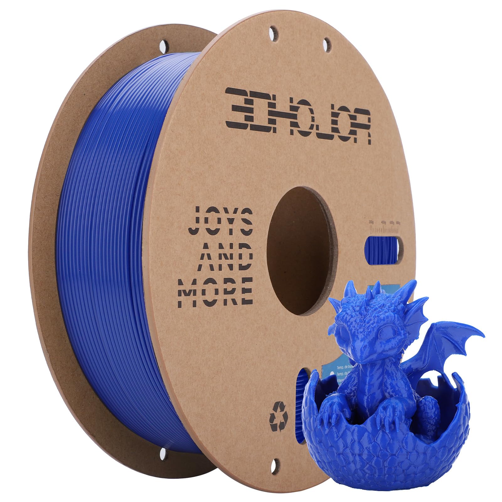 3DHoJor PLA Filament 1.75mm,3D Printing Filament,1kg*2 Cardboard Spool, Fit Most FDM 3D Printer,Dimensional Accuracy +/- 0.03 mm,Vacuum Packaging-2Pack Black