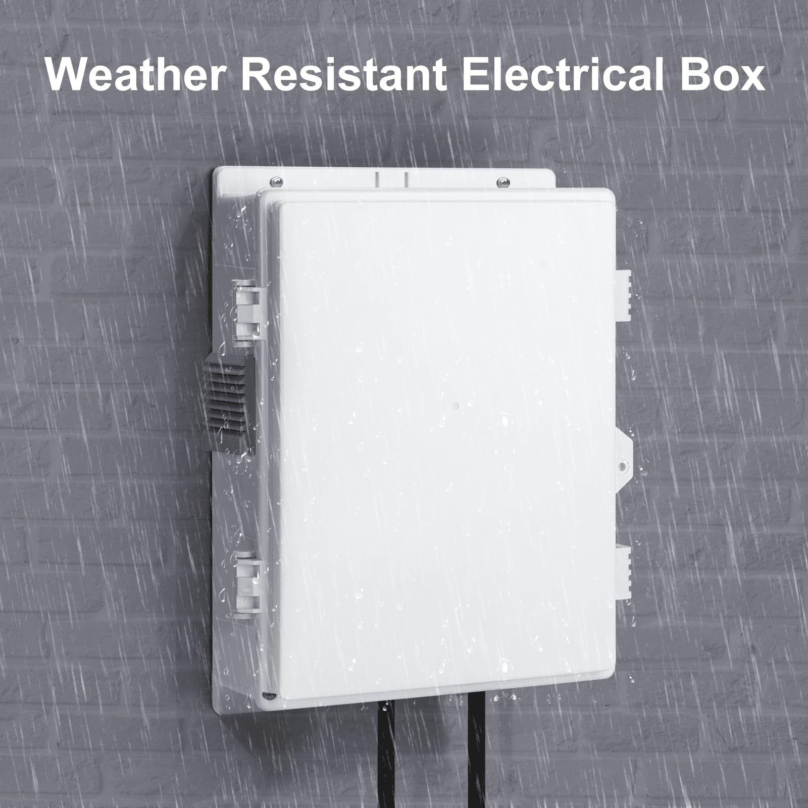 Namunanee Outdoor Electrical Junction Box, ABS Water Resistant Enclosure with Internal Mounting Panel & Hinged Cover, 9.2" H* 7" L* 4.6" W