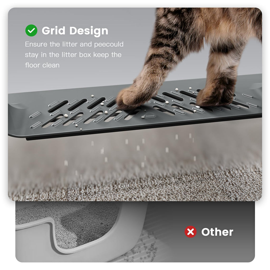 Extra Large XXL Stainless Steel Cat Litter Box with Lid, 26" L x 18" W x 12" H Metal Litter Box with Hight Sides for Big Cats & Multiple Cats, Never Absorbs Odors, Anti-Urine Leakage, Easy Cleaning