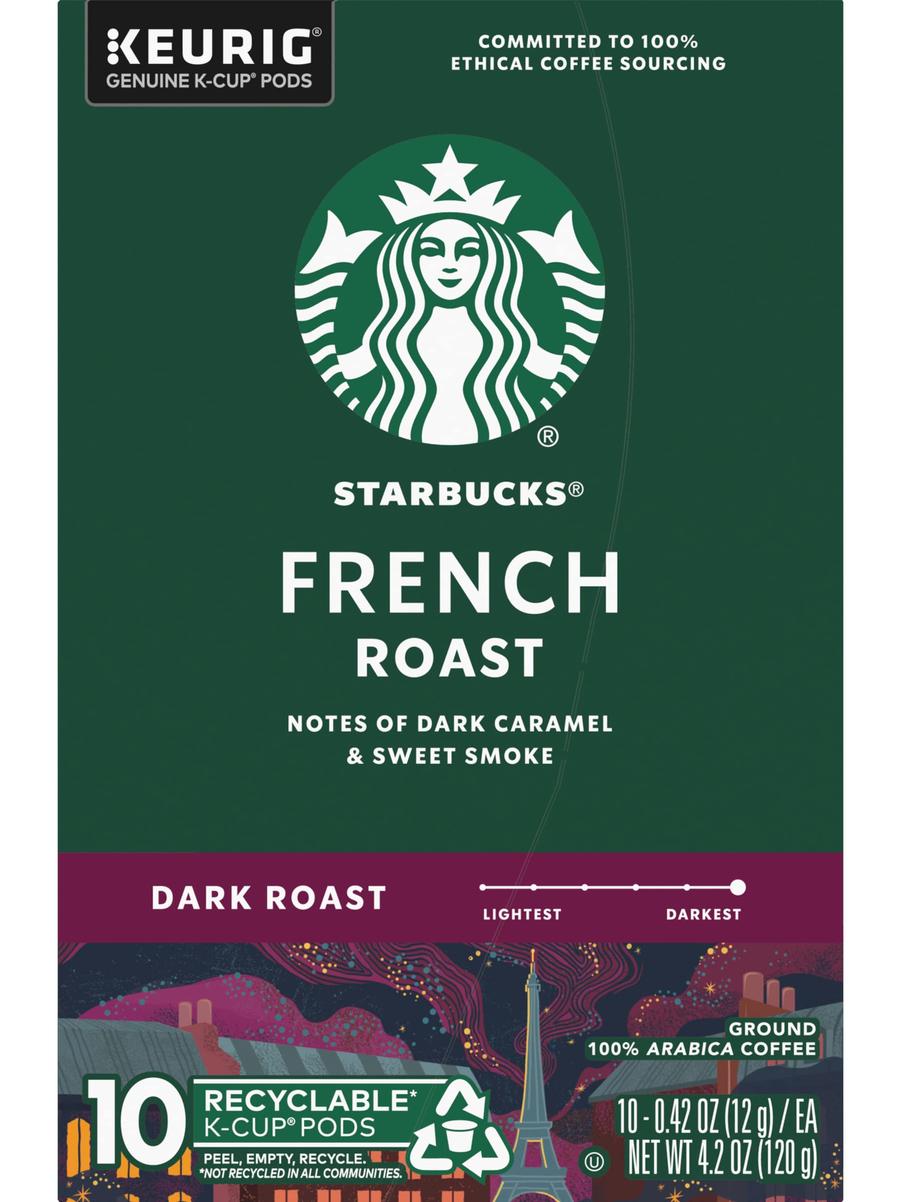 Starbucks Coffee, Caffe Verona Dark K Cup Portion Pack for Keurig Brewers, 24 Count